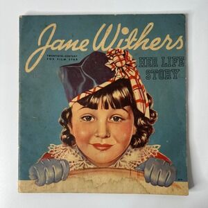Vtg Jane Withers Her Life Story Twentieth Century Fox Film Start 1936 SC Book